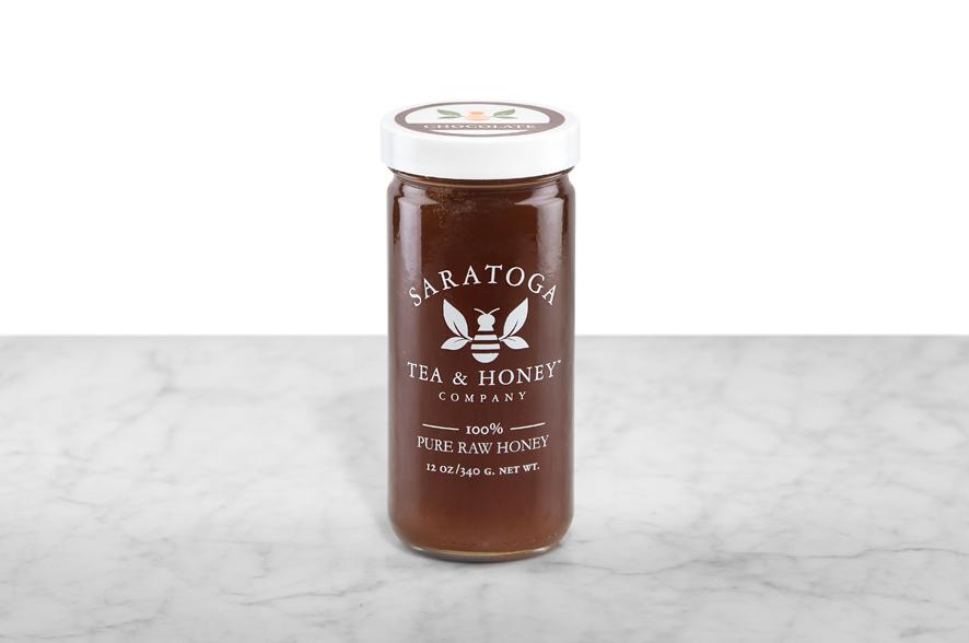 12oz Jar of Chocolate Infused Raw Honey