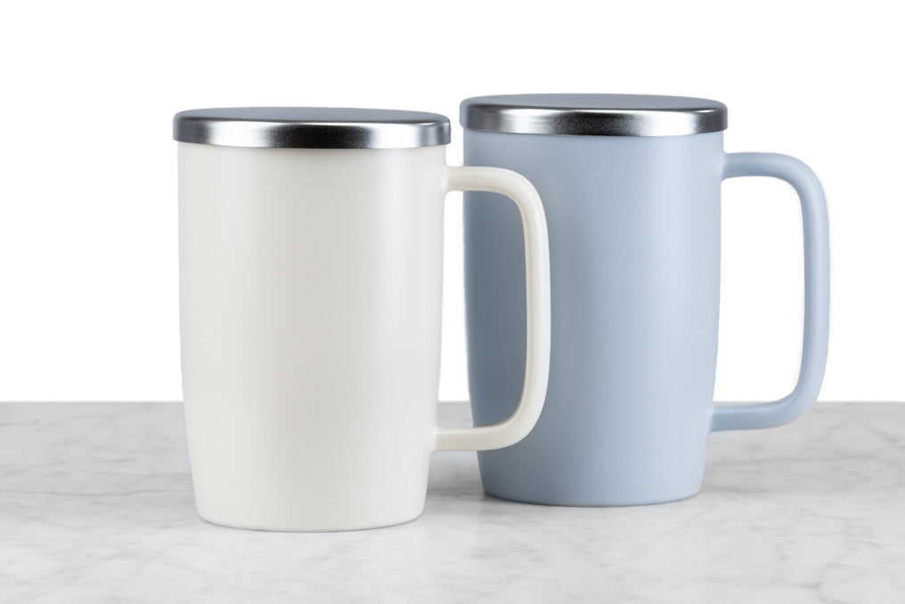 FORLIFE Dew Mug with Infuser & Lid 18oz Minty Aqua