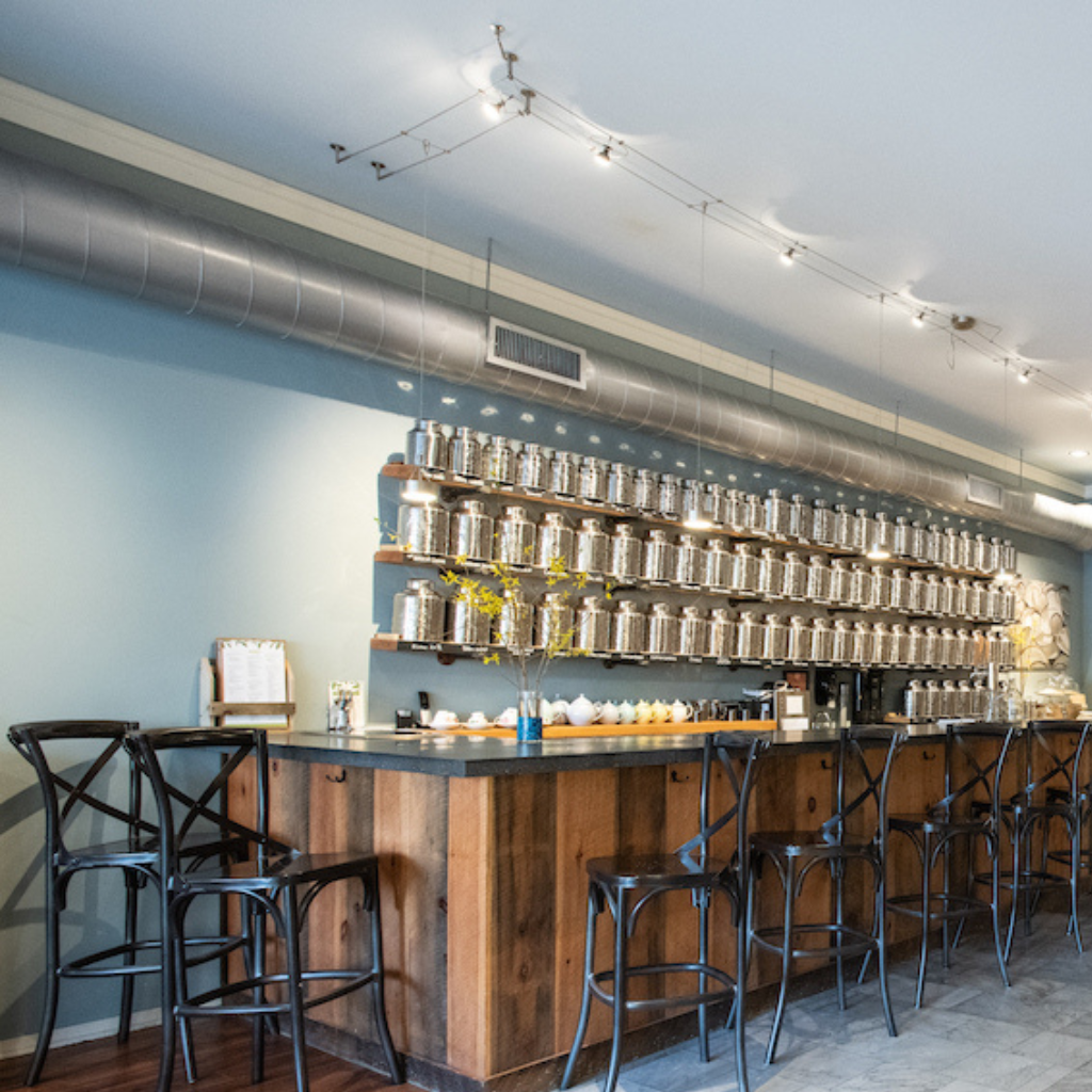 the tea bar at Saratoga Tea & Honey Co.