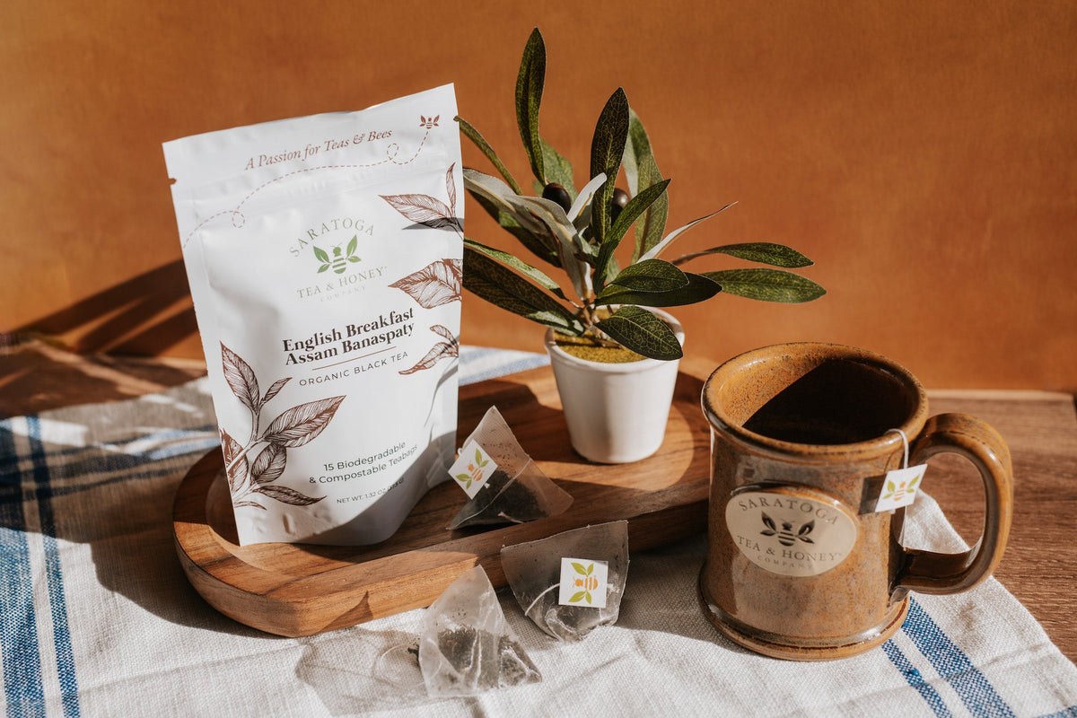 Tea Shashes Organic English Breakfast Tea Sachets – Saratoga Tea & Honey Co.