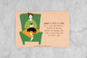 cat and tea pun postcard: paws-i-tivi-tea