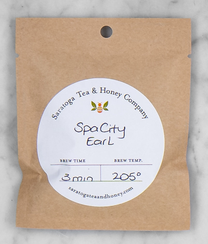 small kraft packet sample of tea