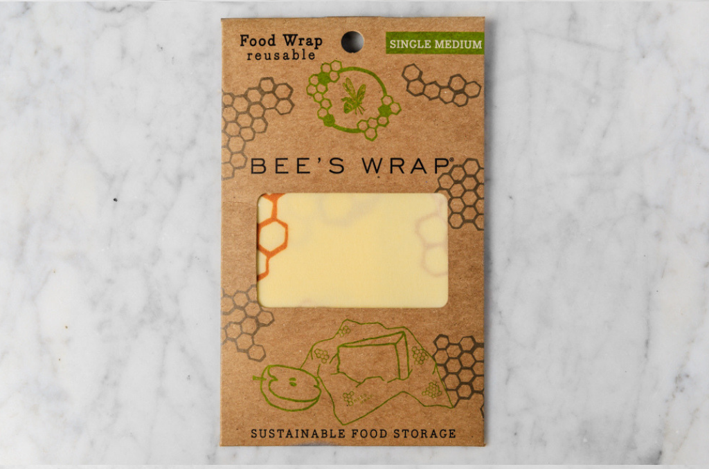 single medium bee's wrap reusable food storage wrap