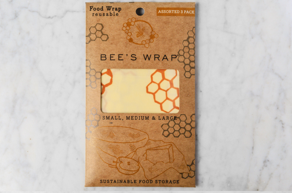 assorted 3 pack of bee's wrap reusable food wrap
