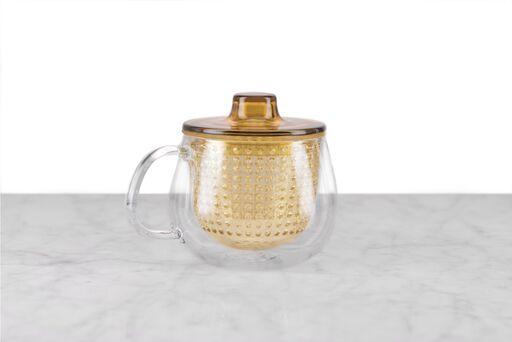 yellow modern aesthetic brew in tea mug