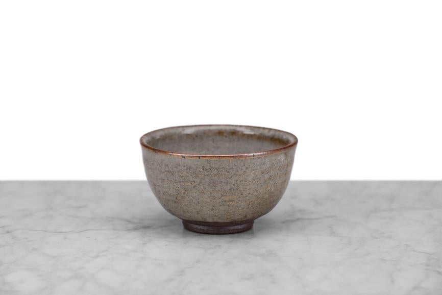 earthen tone hand thrown ny pottery tea bowl