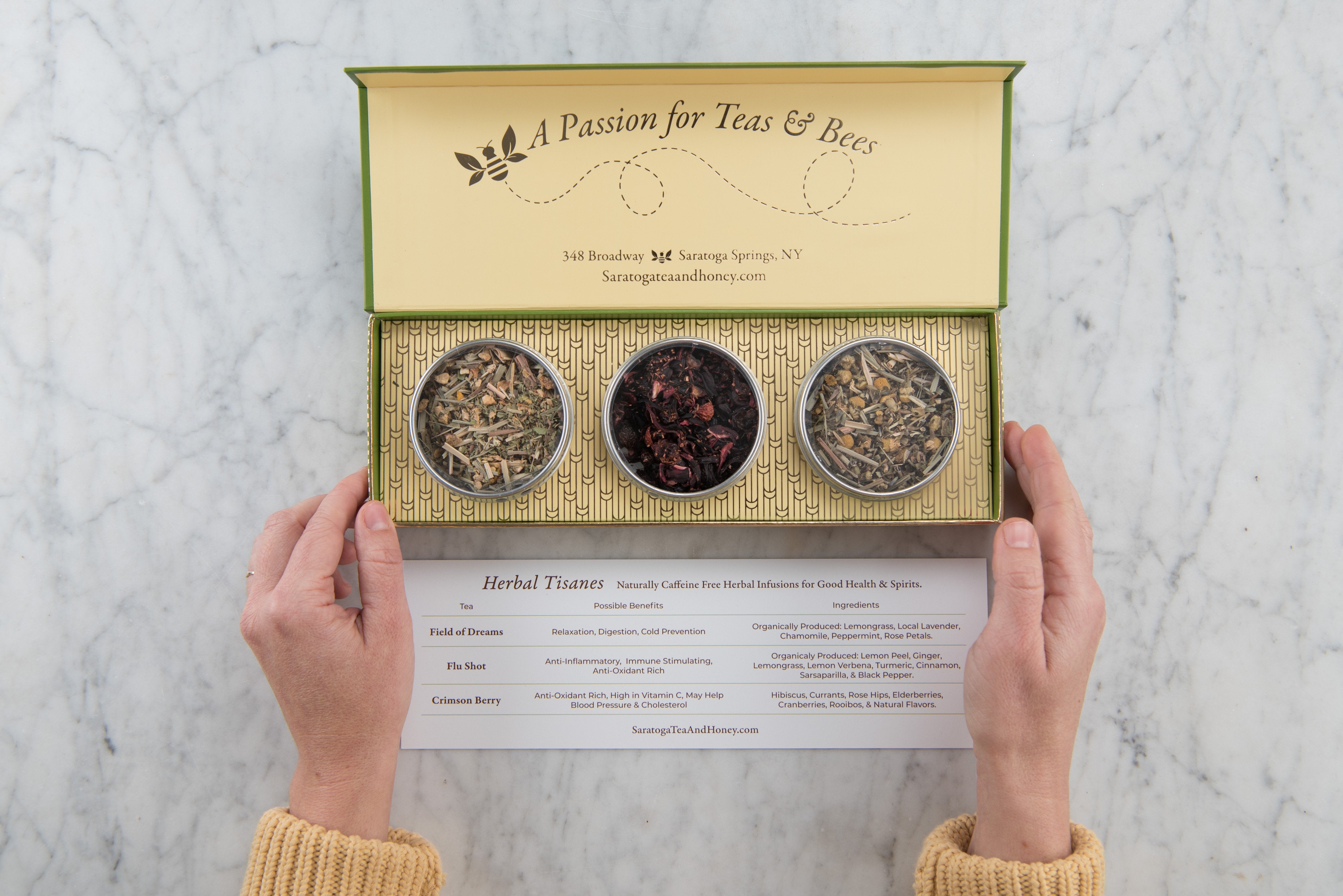 Herbal Tisanes Gift Set - Herbal, Caffeine-Free Tea Gift Set