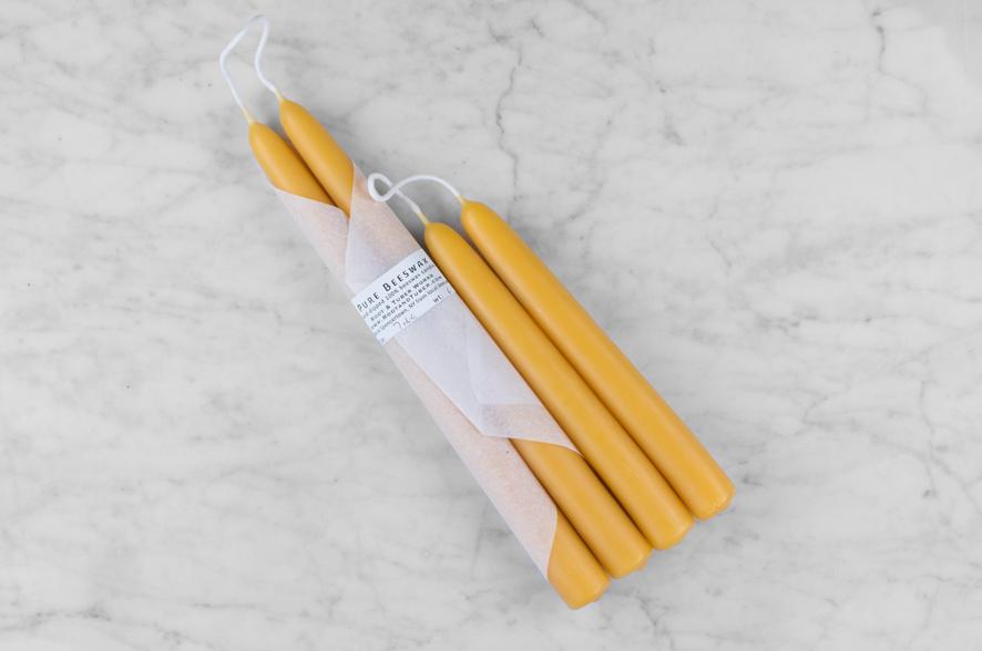 Pair of Hand-Dipped New York State Beeswax Candles