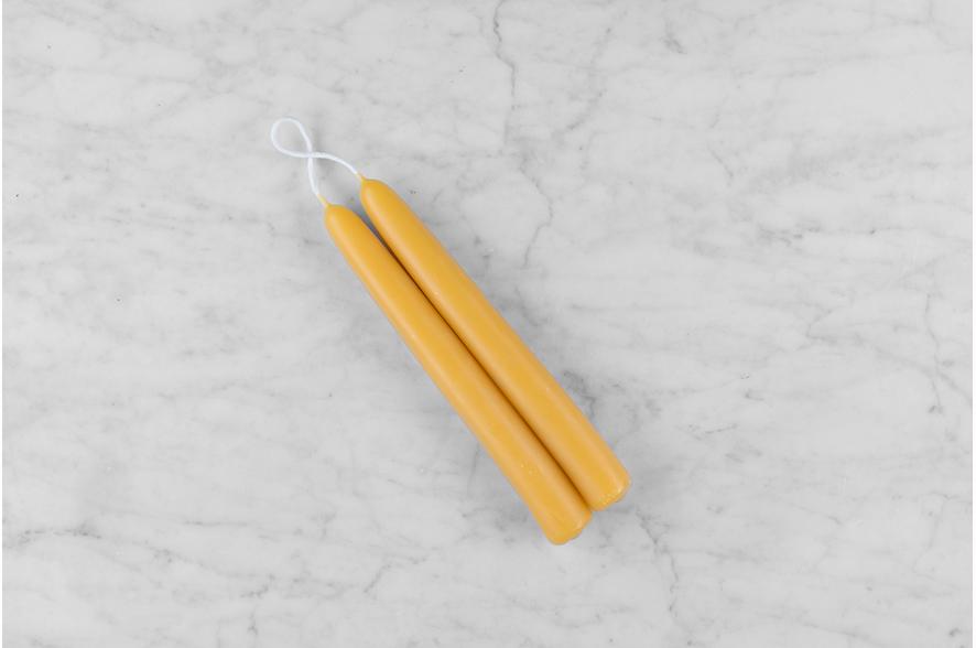 Hand-Dipped 7" New York State Beeswax Sconce Candles 