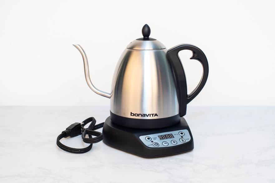Bonavita Stainless Steel gooseneck variable temperature kettle for precise tea and coffee brewing