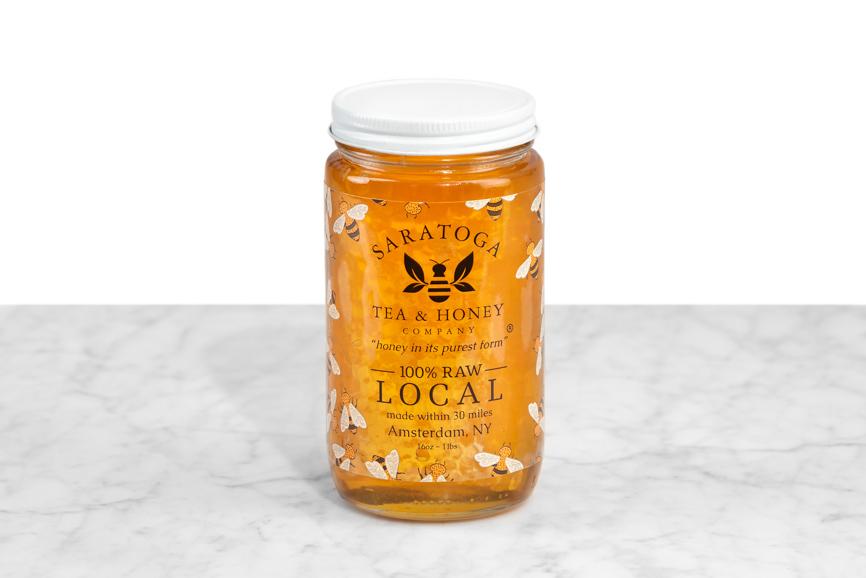 16oz Jar of New York Wildflower Honey With Comb