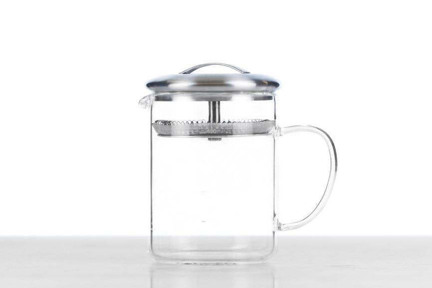 glass infuser with stainless steel infuser top 