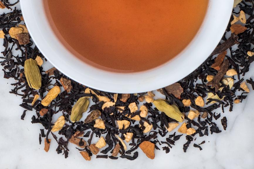 Pumpkin Spice Chai Surrounding A Teacup